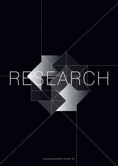 Research Report image of cover design.  Black background with gray geometric shapes